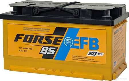 Автомобильный аккумулятор FORSE EFB R+ низк. (85 А·ч)