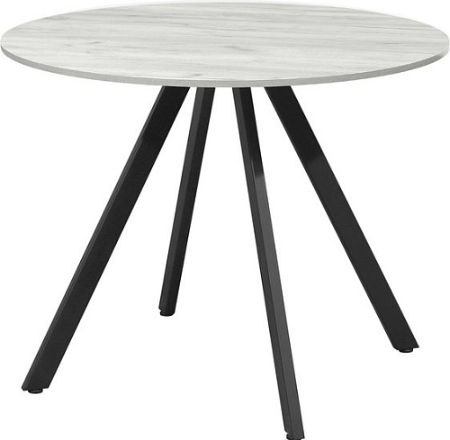 Кухонный стол Millwood Олесунн D900 (дуб белый Craft/металл черный)