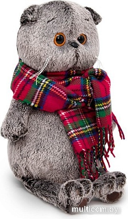 Классическая игрушка BUDI BASA Collection Басик и красный шарф в клеточку Ks22-017