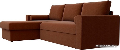 Угловой диван Mio Tesoro Верона левый (рогожка, коричневый)