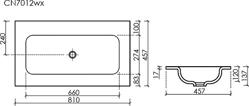 Умывальник Ceramica Nova CN7012wx
