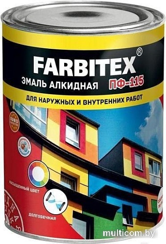 Эмаль Farbitex ПФ-115 800 г (голубой)