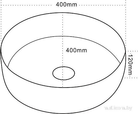 Умывальник Maxonor Pure Life Harmony PL-SK105C3-18 (4040) накладной (белый глянец)