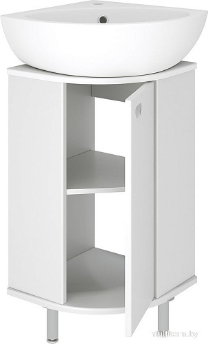 Runo Тумба с умывальником Runo Браво 40 угловая + Элегия 45 (напольная)