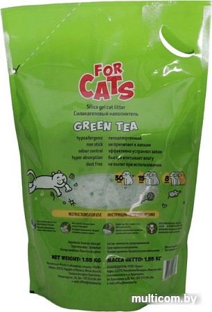 Наполнитель For Cats Green Tea 4 л