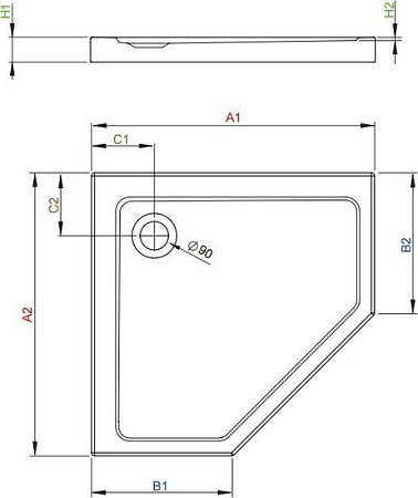 Душевой поддон Radaway Doros PT 90x90 [SDRPT9090-01]