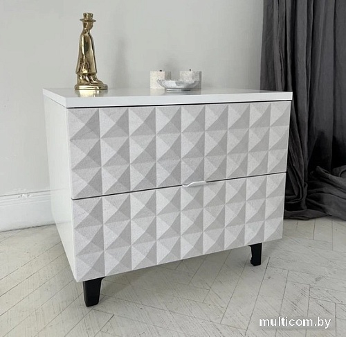 Консольный стол Shtabe Simple 7003 эко (травертин/белый/черный)