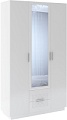 Шкаф распашной Rinner Тиффани М29 трехстворчатый (белый текстурный)