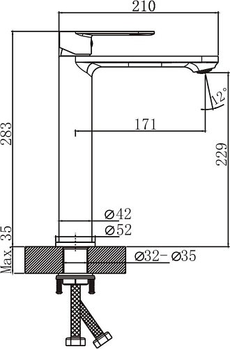 Умывальник Lauter 21518-1 + Moon 21СК8691BS