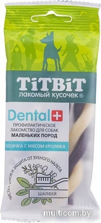 Лакомство для собак TiTBiT Dental+ Косичка с мясом кролика с шалфеем 40 г