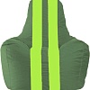 Кресло-мешок Flagman Спортинг С1.1-63 (тёмно-зелёный/салатовый)