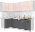 Готовая кухня Интерлиния Мила Лайт 1.2x2.5 (вудлайн кремовый-антрацит-бискайская сосна)