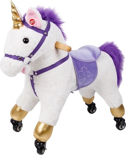 Каталка Amarobaby Funny Horse Лошадка AMARO-28FH-BeFi (белый/фиолетовый)