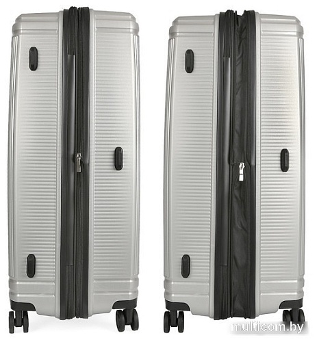 Чемодан-спиннер Fabretti EN9530-28-11 76 см (серебристый)