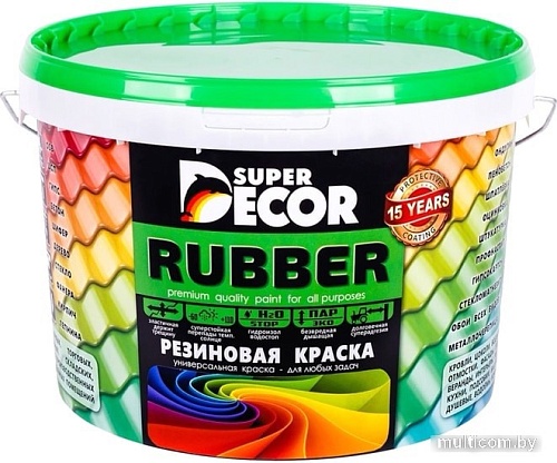 Краска Super Decor Rubber 3 кг (№10 морская волна)
