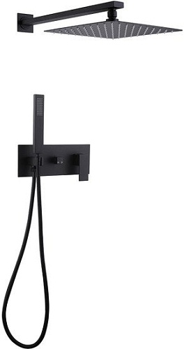 Душевая система Abber Daheim AF8218B (черный матовый)