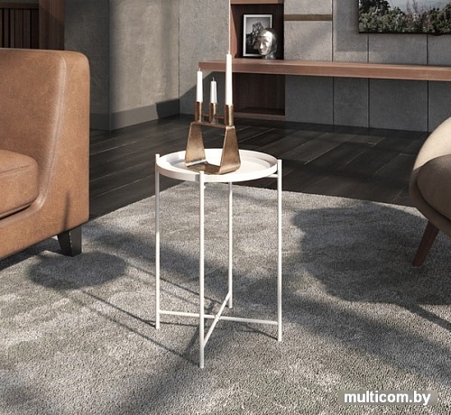 Журнальный столик Sheffilton SHT-CT8 (белый муар)