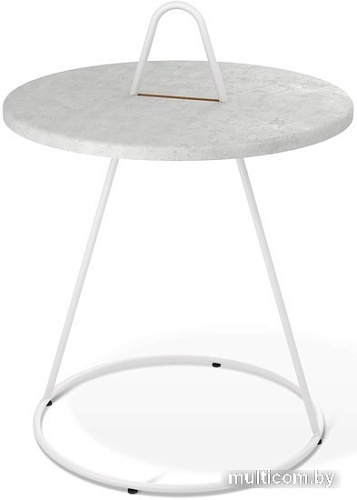 Журнальный столик Sheffilton SHT-CT36 (морская галька/белый муар)