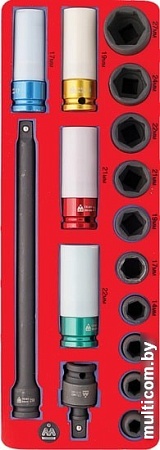 Набор торцевых головок Мастак 5-05416 (16 предметов)