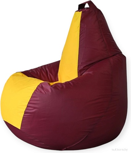 Кресло-мешок Mio Tesoro Груша Kombo XXL GF-130x85-BZH (бордовый/желтый)