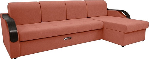 Сириус Лидер-6 с оттоманкой НПБ 300x165 (Eva 17 велюр терракотовый)