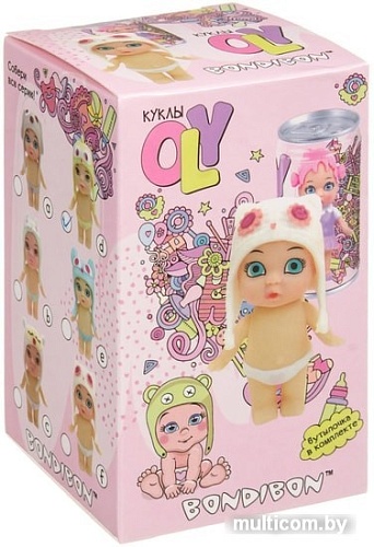 Кукла Bondibon в баночке и шапочке-ушанке и аксессуарами ВВ3831