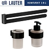 Набор аксессуаров для ванной Lauter 21TS3019 + 21TS3021 + 21TS3004 (Matt Black, 3 предмета)