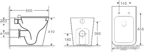 Унитаз WeltWasser Gelbach 002 MT-BL (черный матовый)