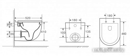 Унитаз WeltWasser Heimbach 041 GL-WT (белый глянец)