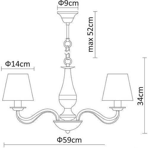 Подвесная люстра Arte Lamp Felicia A9368LM-5AB