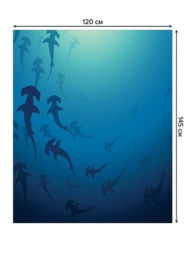 Скатерть JoyArty Рыбы молоты tcox_17282_120x145