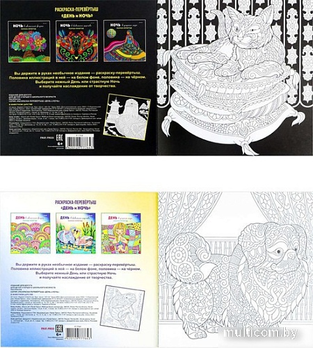 Книга издательства Проф-Пресс Раскраска-перевертыш. В животном царстве