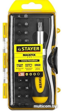 Отвертка с набором Stayer 2557-H38 (38 предметов)