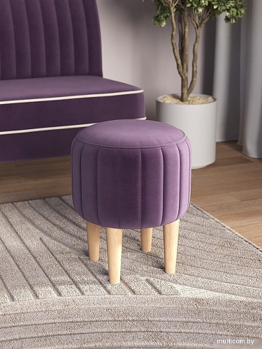 Пуфик Mio Tesoro Амма круглый (фиолетовый №25)