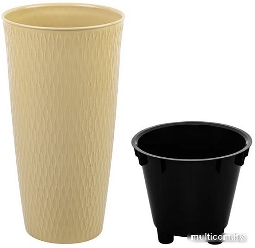 Кашпо El Casa Керама 640431 (темно-бежевый)