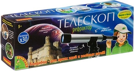Детский телескоп Bondibon Науки с Буки Телескоп-рефрактор х30 ВВ3375