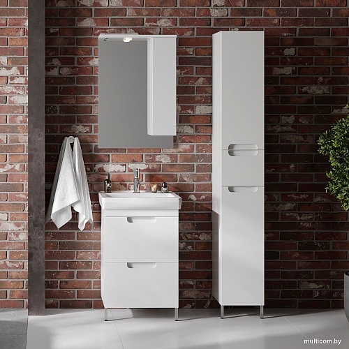 Belux Тумба под умывальник Мадейра Н 55-02 (1, белый глянцевый)