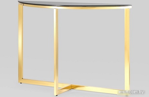 Консольный стол Stool Group Альба 115x30 ECST-095-SR-TG (стекло черное/сталь золото)