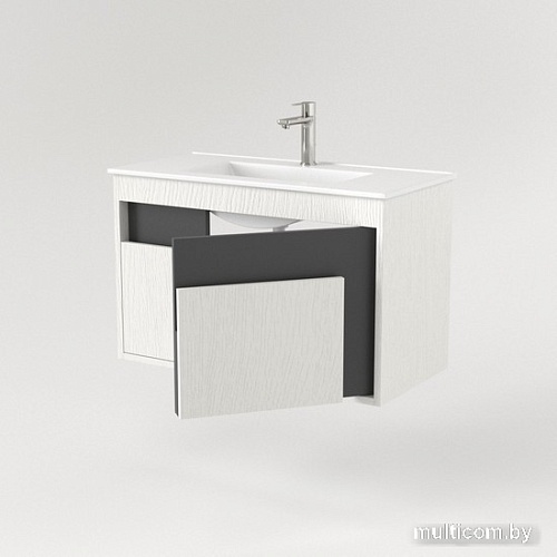 Дабер Тумба под умывальник 016 WeltWasser Deilbach 7517-80 Т16.8W.0.20 (белый древесный/серый)