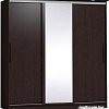 Шкаф-купе Глазов Strike 2000 ЛДСП с зеркалом (венге)