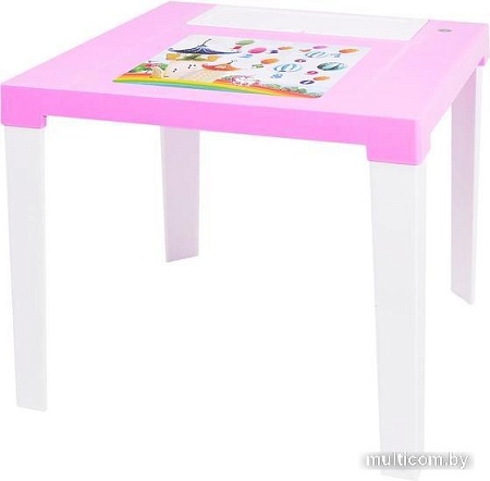 Детский стол Эльфпласт Аладдин (розовый/белый)