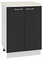 Шкаф напольный Кортекс-мебель Корнелия Мара НШ60р (черный-марсель)