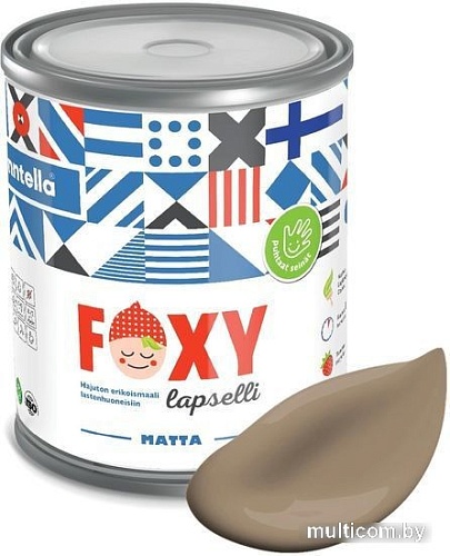 Краска Finntella Foxy Lapselli Matte Kyla F-50-1-1-FL231 0.9 л (коричневый)