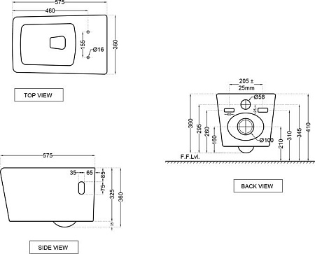 Унитаз Jaquar Aria ARS-WHT-39951