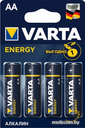 Батарейка Varta Energy LR6 AA Alkaline 04106213414 4 шт
