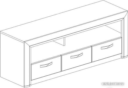Тумба Anrex Olivia RTV 3S Вудлайн Кремовый/Дуб Анакона