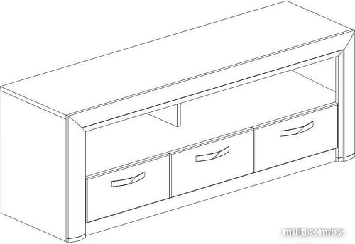 Тумба Anrex Olivia RTV 3S Вудлайн Кремовый/Дуб Анакона