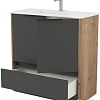 Дабер Тумба под умывальник 017 WeltWasser Deilbach 7517-80 Т17.8W.0.22Ч (дуб галифакс/серый/ручка черная)