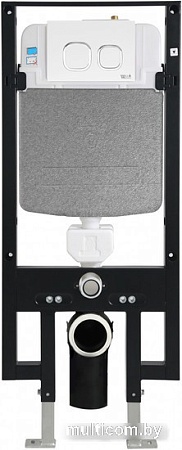 Унитаз подвесной WeltWasser Amberg 497 + Salzbach 043 MT-BL + Amberg RD-WT (черный матовый)