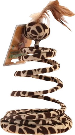 Игрушка для кошек Homepet мяч с пером на пружине 72362